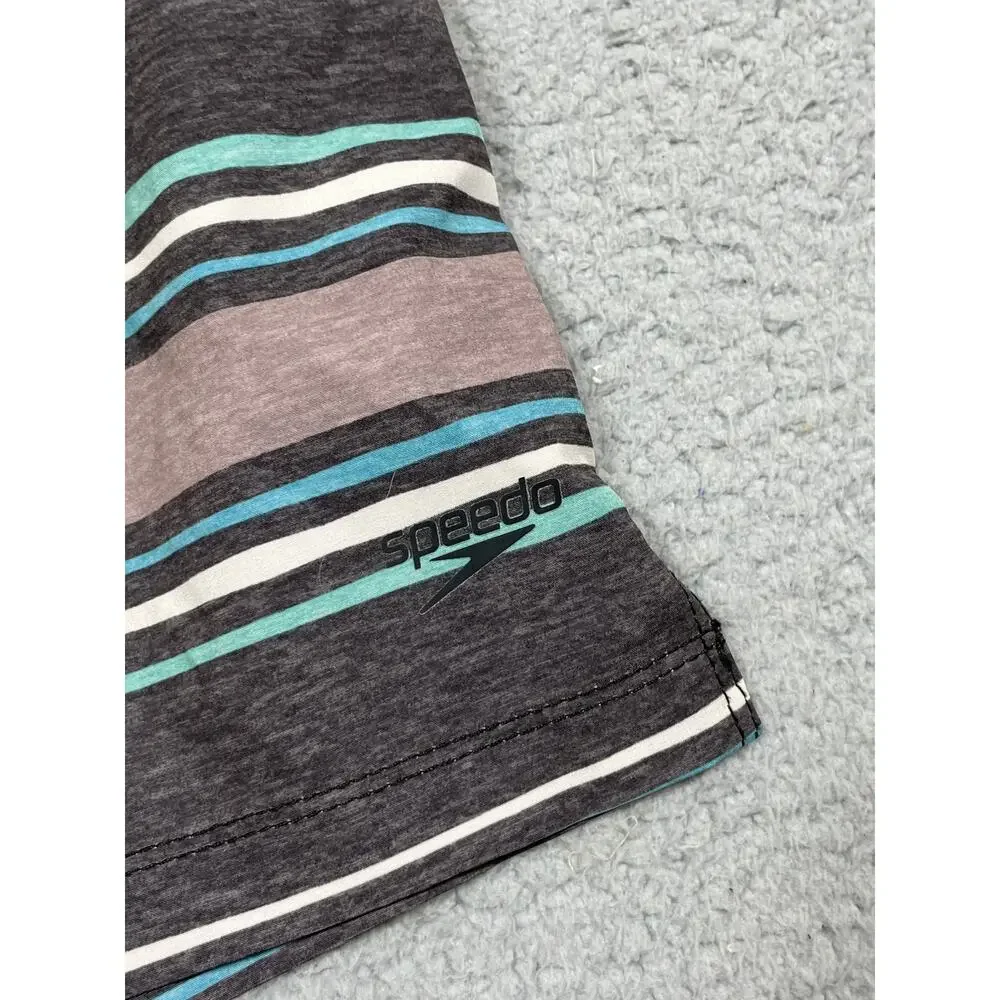 Speedo Mens Size S Striped Swim Trunks